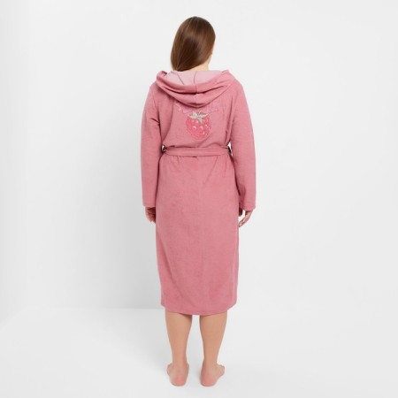 Women's bathrobe, dry rose color, size 52-3