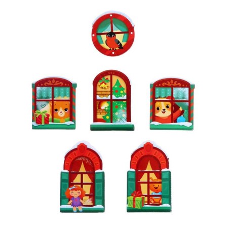 Velcro puzzle "New Year's house"-3