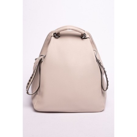 Women's backpack, eco-leather, ludor light beige, 32x15x26 cm