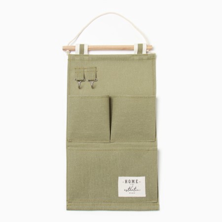 Pocket Ethel "Home", green color, 25x46 cm, 50%HL, 50%p/e