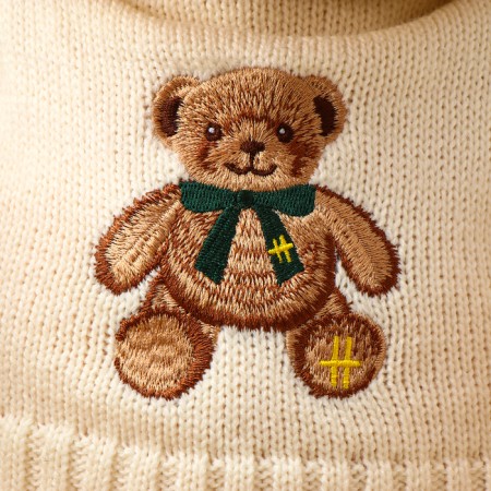 Soft toy "Bear", in a jacket, 50 cm, beige color-5
