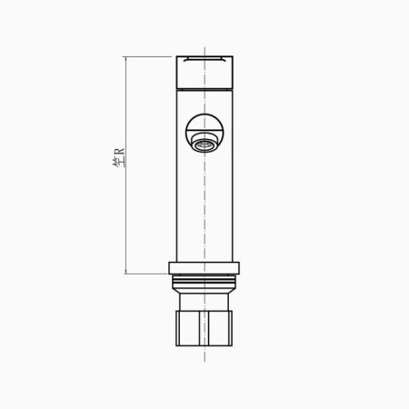 Fashun A51101-7 shell mixer, single-leaf, spill 110 mm, stainless steel, black-2