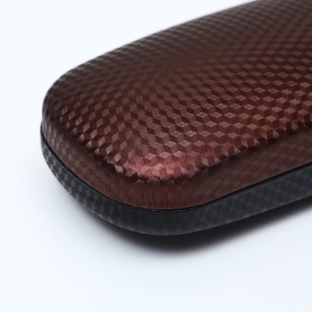 The case for the glasses is texture, 16*4*6 cm, napkin, clap, brown/black-3