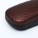 The case for the glasses is texture, 16*4*6 cm, napkin, clap, brown/black