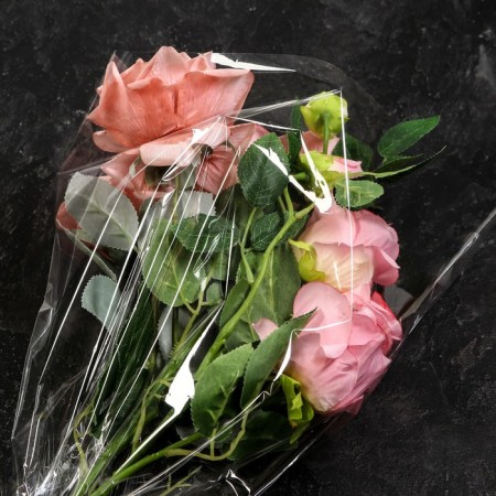 Package for flowers, cone, 5+20*35cm, transparent-2