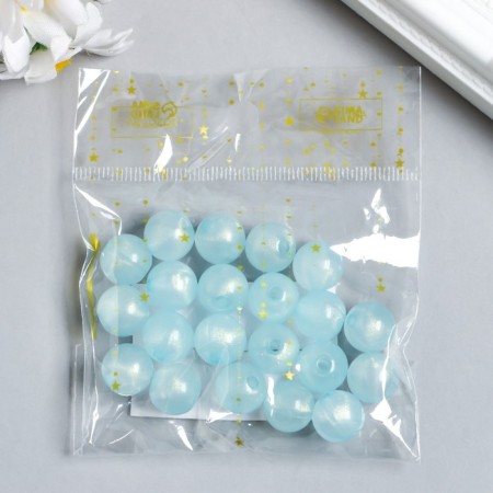 Plastic beads "Blue balls with sparkles" shine in the dark set of 20 g d = 1.2 cm-2