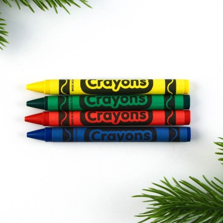 Gift New Year's Set: notebook, pencils of b/g 2 pcs and wax crayons "New Year's package"-16