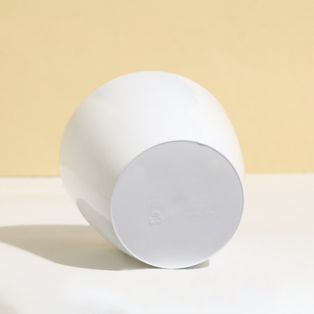 Flower pot, d = 12.5 cm, 1 l, plastic, white-1