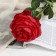 Artificial flowers "velvet rose" 10x65 cm, red