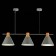 Suspended EVOLUCE lamp. Sle125113-03. Modica. 3x40 watts, E14, 23 cm, gray color