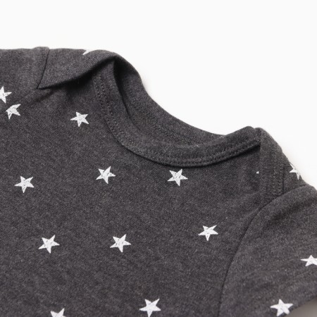 Body baby with short sleeve, gray color, height 74 cm-1