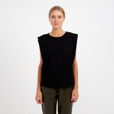 Women's T-shirt Minaku Oversize Fit: Black Color, Rr. 44