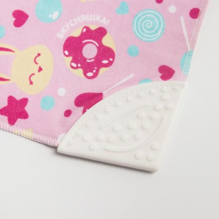 Bandana Bibsord/Salunavik for feeding "Cool" waterproof with a teether on the button, mix-6