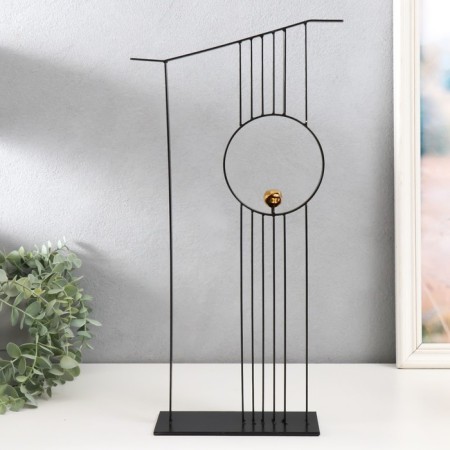 Souvenir Metal "Golden Bird. Abstraction" Black 20x8x47 cm-1