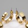 Earrings plastic "heart" voluminous, color gold