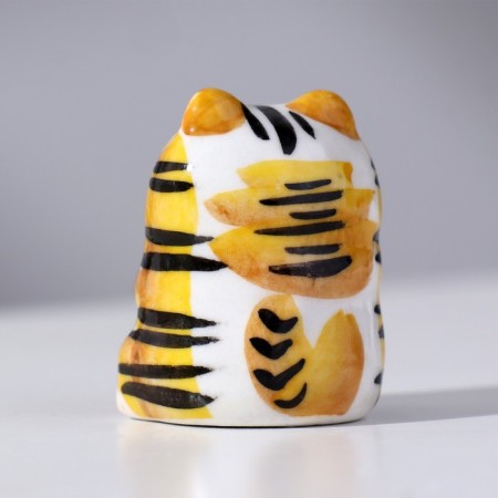 Souvenir "Satisfied Cat", 3 cm, color, gzhel.-12