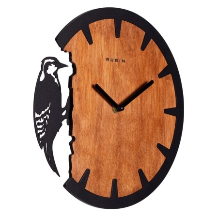 Watching clock, interior "Scandinavian woodpecker", silent, d-30 cm, aa-3