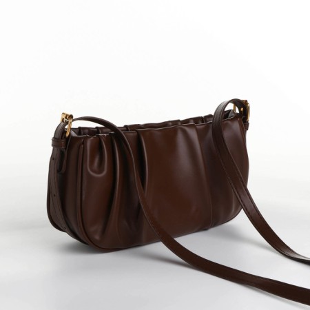 Cross-Bodi Bag on a zipper, brown color-1