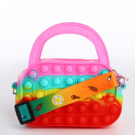 Bag's bag with lightning, red/pink color-1