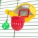 Bird toy "Basketball Ring", 9.5 x 11 x 6 cm (ball 2.5 cm, basket 4.6 cm)