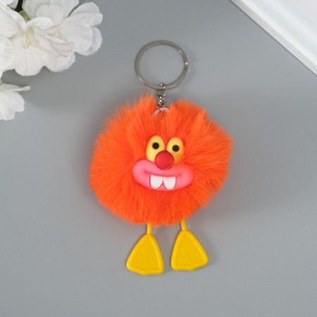 Fluffy on the ring "Zubastik" orange 7.6x6x6 cm-1
