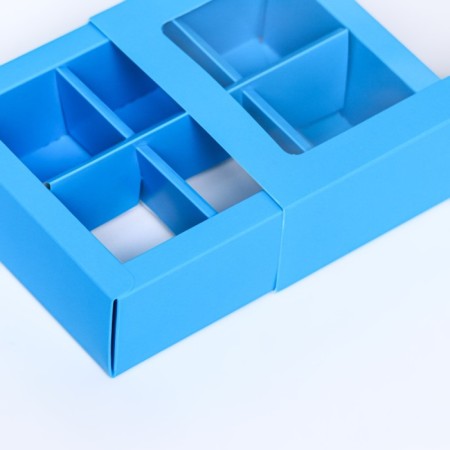 Box for sweets 6 pcs, blue, 13.7 x 9.85 x 3.86 cm-3