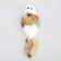 Mouse made of natural fur, case 7 cm, mix of flowers