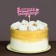 Topper for a cake wooden "Best Grandmother", Fuchsia color