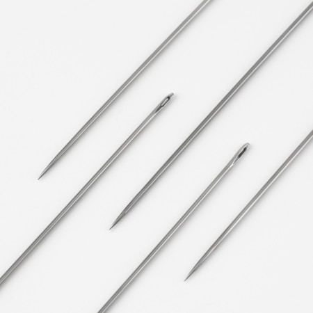 Sewing needles, for skin and shoes No. 1, d = 1 mm, 6 cm, 10 pcs, S-15-1