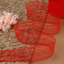 Capricon lace, 45 mm × 10 ± 1 m, red color