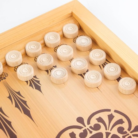 NARDS "East pattern", wooden board 40 x 40 cm, with a field for playing checkers-3