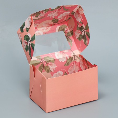 Capcake box, confectionery packaging double -sided, 2 cells, “inspire beauty”, 16 x 10 x 10 cm-3