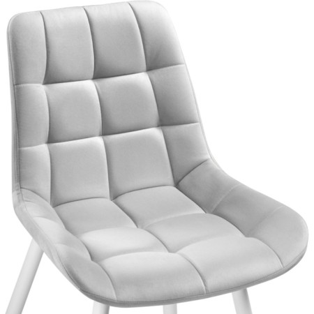 SHELS on a metal frame Chelsea Metal/velor, white/light gray 50x60x80 cm-4