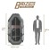 Breeze boat 190 with oars, gray color