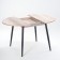 Round Round table "Orion", 950/1250x950x750, Black metal legs/oak canyon