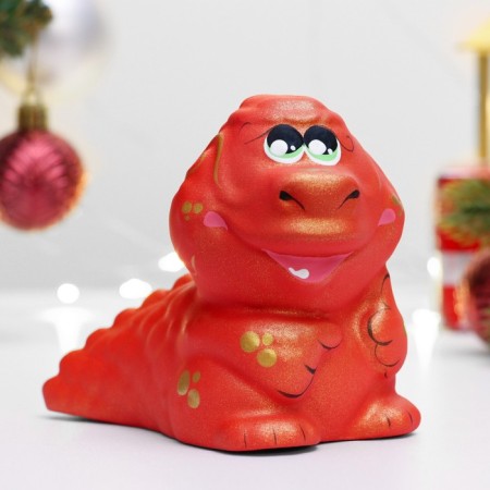 Figure "Dragon" 10x12cm, red with gold