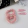 Hair set "Gloria Tenderness" (2 gum 5.5 cm, 2 invisibility 5 cm) pink