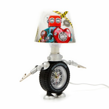 Watch with backlight "Robot" Children's desktop, smooth move, on AA batteries-1