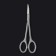 Manicure scissors "Premium", narrow, bent, 10.5 cm, on the blist, color is a matte silver