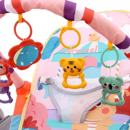Set 2 in 1 swing and rug "duckling", light, sound effects, pink color-7