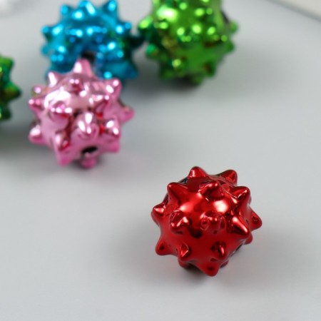 Busina for creativity plastic "Ball with thorns, glossy metallic" mix 1,7x1.7x1.7 cm-1