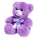 Soft toy-cords "Bear Luke", purple color, 14 cm