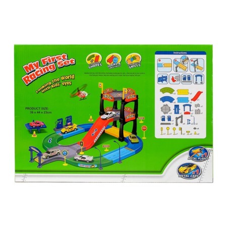 Garage highway "Cool turns", with 1 metal machine and 1 helicopter-3