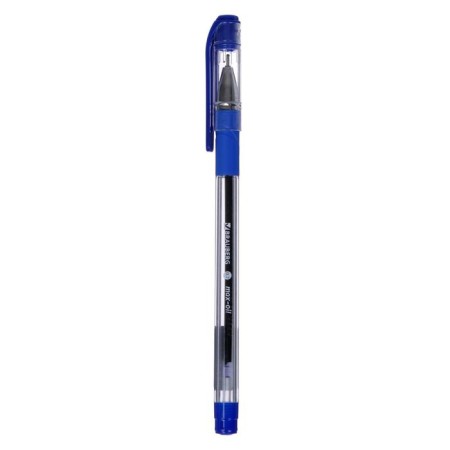 Ballic handle 0.7 mm, Brauberg max-oil, with rubber emphasis, blue ink, oil base-8