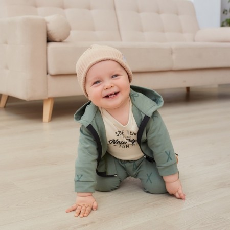Set: Huds and pants crumb I am "NY", height 80-86 cm, khaki color-2
