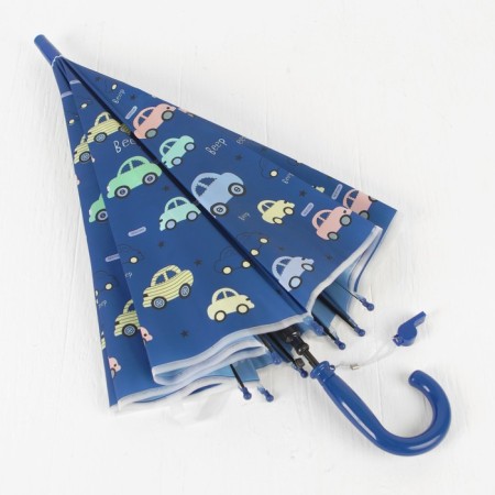 Children's umbrella "Transport" 80*80*65 cm mix, D: 80 cm, cane: 65 cm-2