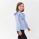 Blouse for the girl minku color light blue, height 140 cm