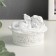 Polystone box white angel on a flower 6*8*8.5 cm mix
