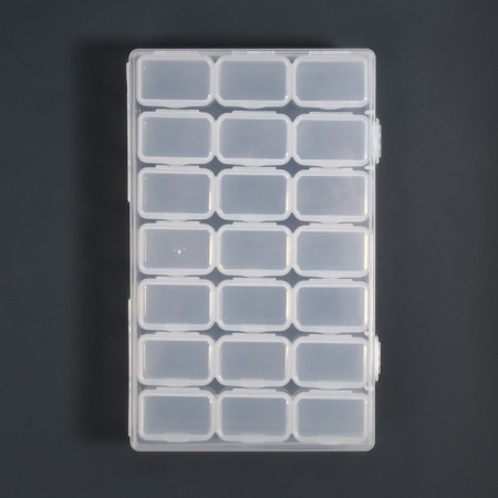 Organizer for decor, 7 blocks, 3 cells, 10.5 × 17 × 2.5 cm, the color is transparent-6