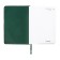 The diary is low, A5, 136 sheets, leatherette, Devente. Tropicana, solid cover, foil embossing, perforation, liesse, block 70%, dark green